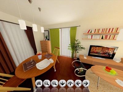 living room 360 panorama 