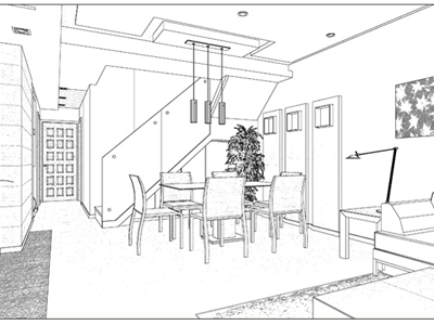 dining room handsketching